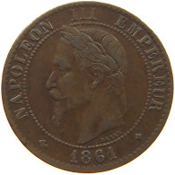 FRANCE 2 CENTIMES 1861 BB Napoleon III. (1852-1870) #c019 0309 - 2 Centimes