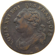 FRANCE 12 DENIERS 1792 B Louis XVI. (1774-1793) #t119 0161 - 1791-1792 Verfassung 