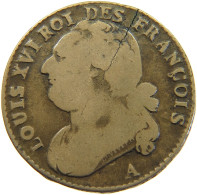 FRANCE 12 DENIERS 1792 A Louis XVI. (1774-1793) #t155 0179 - 1791-1792 Constitution