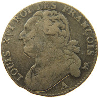 FRANCE 12 DENIERS 1792 A Louis XVI (1774-1793) #a002 0389 - 1791-1792 Verfassung 