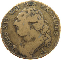 FRANCE 12 DENIERS 1791 A PARIS Louis XVI. (1774-1793) #t016 0063 - 1791-1792 Constitution