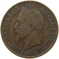FRANCE 5 CENTIMES 1864 K Napoleon III. (1852-1870) #s077 0377 - 5 Centimes