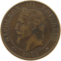 FRANCE 5 CENTIMES 1865 A Napoleon III. (1852-1870) #s033 0139 - 5 Centimes