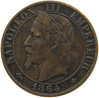 FRANCE 5 CENTIMES 1864 BB Napoleon III. (1852-1870) #s007 0121 - 5 Centimes