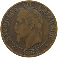 FRANCE 5 CENTIMES 1863 BB Napoleon III. (1852-1870) #c008 0347 - 5 Centimes