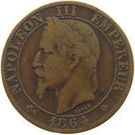 FRANCE 5 CENTIMES 1864 BB Napoleon III. (1852-1870) #a095 0191 - 5 Centimes