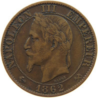 FRANCE 5 CENTIMES 1862 K Napoleon III. (1852-1870) #s077 0383 - 5 Centimes