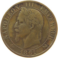 FRANCE 5 CENTIMES 1861 K Napoleon III. (1852-1870) #a042 0163 - 5 Centimes