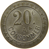 FRANCE 20 CENTIMES  CONSOMMER TOKEN #a063 0373 - Altri & Non Classificati