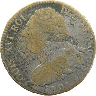 FRANCE 2 SOLS A Louis XVI (1774-1793) #c060 0053 - 1792-1804 First French Republic