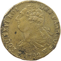 FRANCE 2 SOLS 1792 W Louis XVI. (1774-1793) #t137 0517 - 1791-1792 Constitution (An I)