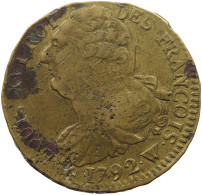 FRANCE 2 SOLS 1792 W Louis XVI (1774-1793) #a002 0253 - 1791-1792 Verfassung 