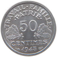 FRANCE 50 CENTIMES 1943  #s018 0063 - 50 Centimes