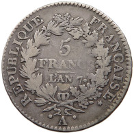 FRANCE 5 FRANCS L'AN 7 A  #t058 0453 - 5 Francs