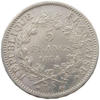 FRANCE 5 FRANCS 1874 A  #a001 0129 - 5 Francs