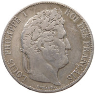 FRANCE 5 FRANCS 1845 W LOUIS PHILIPPE I. (1830-1848) #c058 0079 - 5 Francs