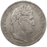 FRANCE 5 FRANCS 1842 W LOUIS PHILIPPE I. (1830-1848) #t156 0443 - 5 Francs