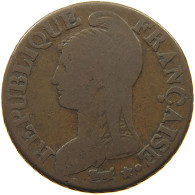 FRANCE 5 CENTIMES L'AN 7/5 A  #t116 1011 - 5 Centimes