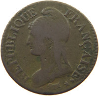 FRANCE 5 CENTIMES L'AN 7 W  #t142 0285 - 5 Centimes