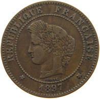 FRANCE 5 CENTIMES 1897 A COUNTERMARKED 5 #a050 0721 - 5 Centimes