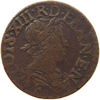 FRANCE DOUBLE TOURNOIS 1637 LOUIS XIII. (1610–1643) #s019 0257 - 1610-1643 Luigi XIII Il Giusto