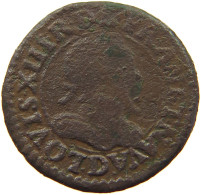 FRANCE DOUBLE TOURNOIS 1614 D LOUIS XIII. (1610–1643) #a016 0111 - 1610-1643 Lodewijk XIII Van Frankrijk De Rechtvaardige