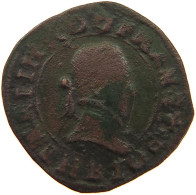 FRANCE DOUBLE TOURNOIS 1586 B Henri III. (1574-1589) #s058 0345 - 1574-1589 Heinrich III.