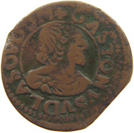 FRANCE DOMBES DOUBLE TOURNOIS 1640 Gaston D'Orléans #c034 0217 - Dombes