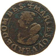 FRANCE DOMBES DOUBLE TOURNOIS 1626 Marie De Bourbon De Montpensier (1560-1582). #c024 0511 - Dombes