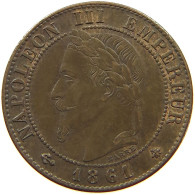 FRANCE CENTIME 1861 A Napoleon III. (1852-1870) #a015 0313 - 1 Centime