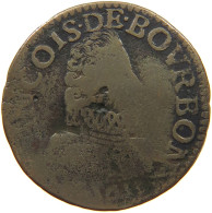 FRANCE CHATEAU RENAUD DOUBLE LIARD 1613 LOUIS XIII. (1610–1643) #c024 0525 - 1610-1643 Luis XIII El Justo