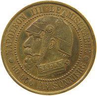 FRANCE MEDAILLE 1870 Napoleon III. (1852-1870) SATIRIQUE 80000 PRISONNIERS #t138 0461 - Other & Unclassified