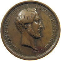 FRANCE ORLEANS MEDAL 1843 FERDINAND PHILIPPE CHAPELLE ST. FERDINAND, BORREL #tm2 0311 - Orléanais