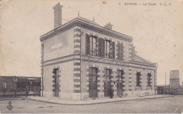 YVELINES EPONE LA GARE CACHET MILITAIRE AU DOS SERVICE G.V.C ROUEN - Epone