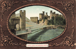ROYAUME UNI - Pays De Galle - Conway Castle And Suspension Bridge - Colorisé - Carte Postale Ancienne - Autres & Non Classés