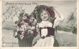 FÊTES ET VOEUX - Bonne Et Heureuse Fête - Petite Marchande De Fleurs - Colorisé - Carte Postale Ancienne - Nouvel An