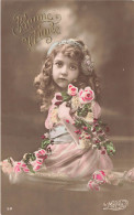 FÊTES ET VOEUX - Bonne Année - Myrka - Fillette Couverte De Fleurs - Colorisé - Carte Postale Ancienne - Nouvel An