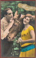 FÊTES ET VOEUX - Bonne Année - Un Couple Avec Un Cheval - Colorisé - Carte Postale Ancienne - Neujahr