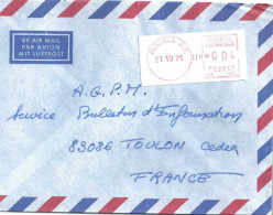 Affranchissement De Guichet CAMP NR 003 - Lettre De Nouméa Pour La France - Lettres & Documents