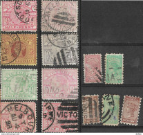 5Sb-650: Restje Van  8 Zegels: VICTORIA: Diverse+ 5 Van Die ½'s Om Verder Uit Te Zoeken... Enkele 2de Keuze Mogelijk... - Used Stamps