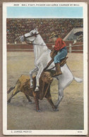 CPA MEXIQUE - BULL FIGHT , Picador And Horse Charged By Bull - Dressage RODEO TAUREAU ELEVAGE - Mexique