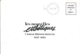 Ema De Guichet Secap N1 - Lettre De Nouméa Sud Pour La France - Lettres & Documents