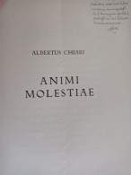 Animi Molestiae Con Autografo Filologo Critico Letterario Albertus Alberto Chiari Da Firenze - Historia Biografía, Filosofía
