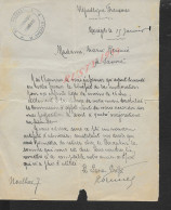 LETTRE CACHET SOUS PRÉFECTURE DE MARVEJOLS AUTOGRAPHE LE SOUS PRÉFET X MOALHAC 7 : - Politiek & Militair