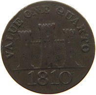 GIBRALTAR QUARTO 1810 GEORGE III. 1760-1820 #t005 0485 - Gibilterra