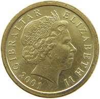 GIBRALTAR POUND 2001 Elizabeth II. (1952-2022) #s020 0357 - Gibraltar