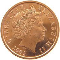 GIBRALTAR 2 PENCE 2001 Elizabeth II. (1952-2022) #s023 0235 - Gibraltar