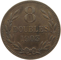 GUERNSEY 8 DOUBLES 1903 Edward VII., 1901 - 1910 #a083 0425 - Guernesey