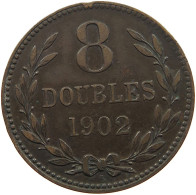 GUERNSEY 8 DOUBLES 1902 Edward VII., 1901 - 1910 #s075 0597 - Guernsey