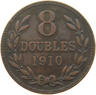 GUERNSEY 8 DOUBLES 1910 Edward VII., 1901 - 1910 #a008 0213 - Guernesey